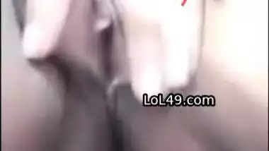 Bengali girl pumping breasts and rubbing fat pussy lips