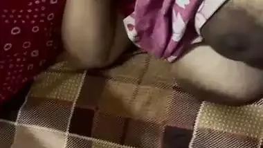 Son masturbating before mom with her big boobs shown