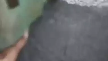 Village lady shows her naked boobs and butt for cash