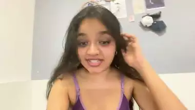 Sexy babe teases her viewers on an adult webcam in NRI porn