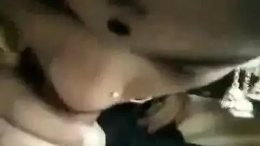 Tamil girl giving blowjob in bus